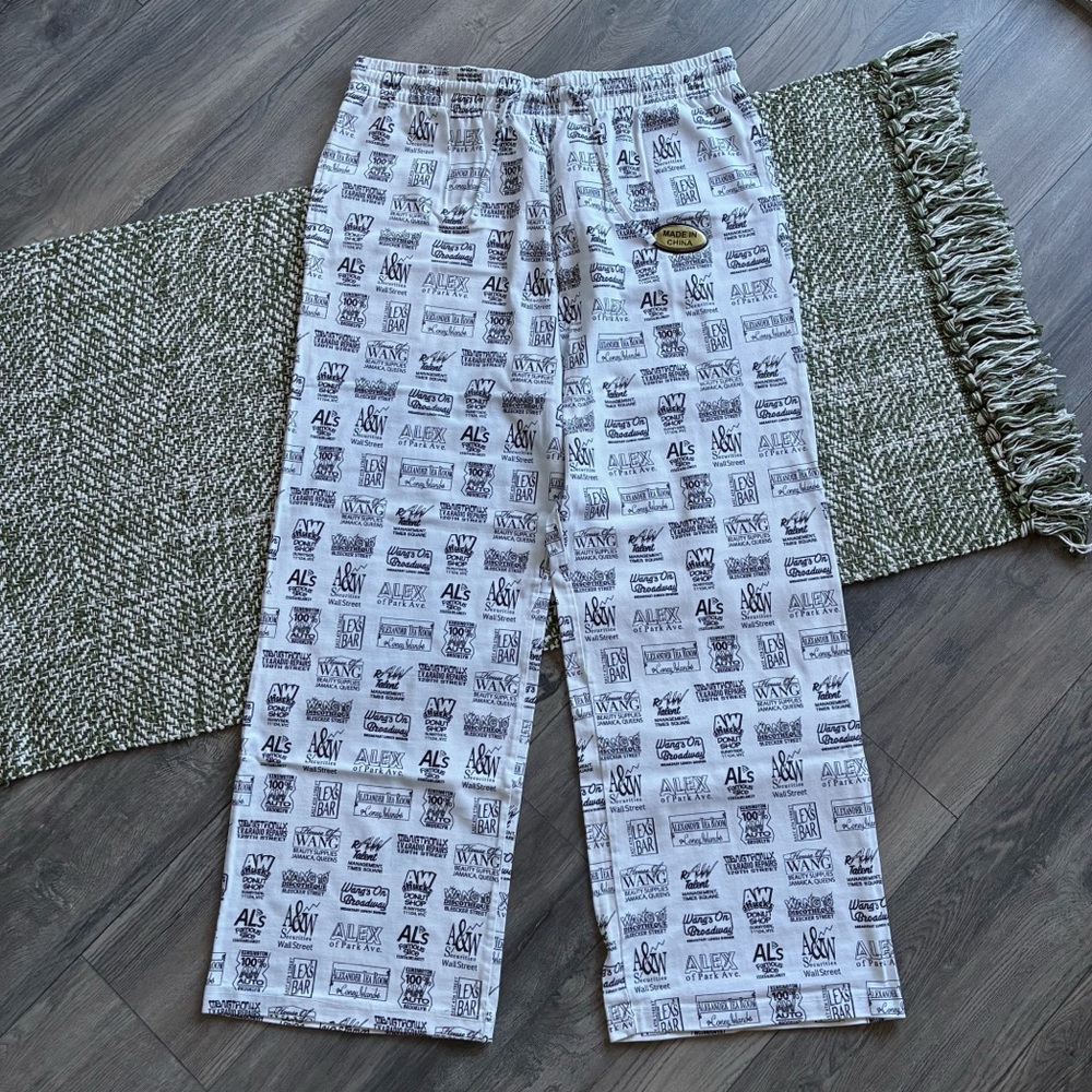 Alexander Wang Made In China Sticker All Over Print Sweat Lounge Pants